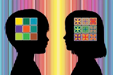 Color Perception of Children Illustrazione stock