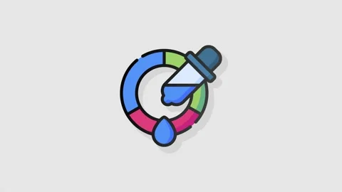 Color Picker icon animation alpha Stock Footage 157581612
