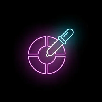 Color picker tool selecting vibrant neon hue Ilustração Stock