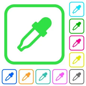 Color picker vivid colored flat icons Illustrazione stock