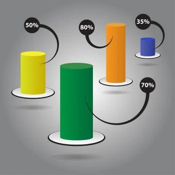 Color pie chart - with text Stock Illustration