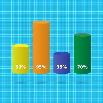 Color pie chart - with text Illustrazione stock