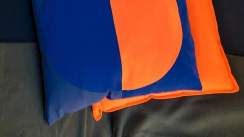 Color pillows for sofas Stock Photos