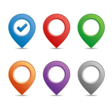 Color pin set Stock Illustration