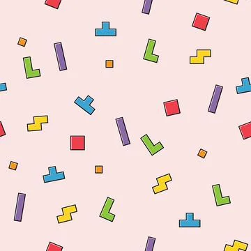 Color pixel design pattern, puzzle style pattern , logic fun game vector illu Stock Illustration