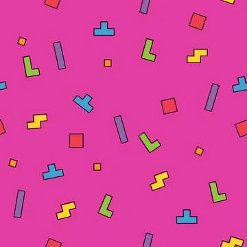 Color pixel design pattern, puzzle style pattern , logic fun game vector illu Illustrazione stock