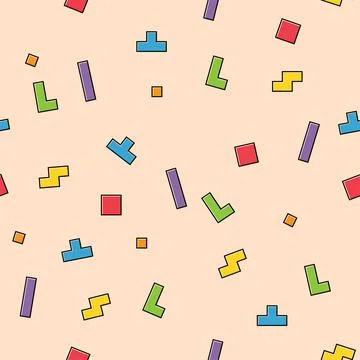 Color pixel design pattern, puzzle style pattern , logic fun game vector illu Stock Illustration
