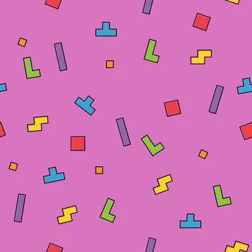 Color pixel design pattern, puzzle style pattern , logic fun game vector illu Illustrazione stock