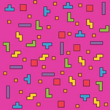 Color pixel design pattern, puzzle style pattern , logic fun game vector illu 스톡 일러스트