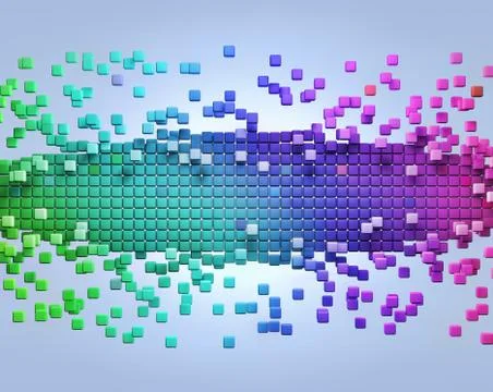 Color Pixels Stock Illustration