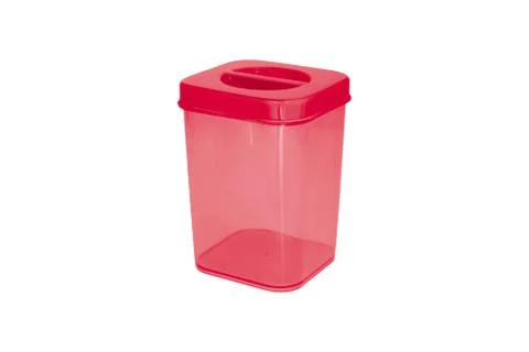 Color plastic container on white Stock Photos