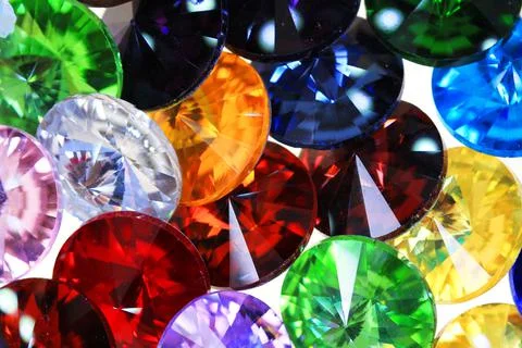 Color plastic diamonds texture Foto stock