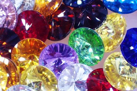 Color plastic diamonds texture 스톡 사진