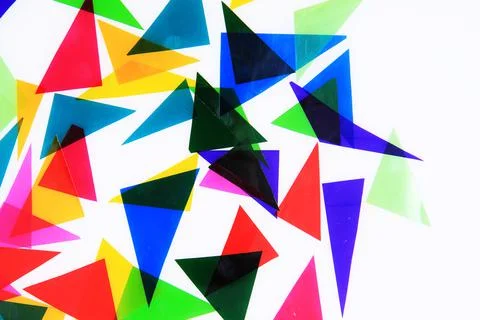 Color plastic triangle texture Stock Photos