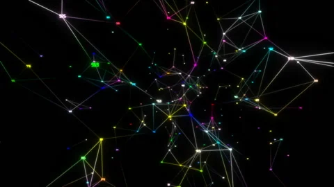 Color plexus.3d rendered abstract plexus shapes. Connection and web concept Stock Footage 98259858