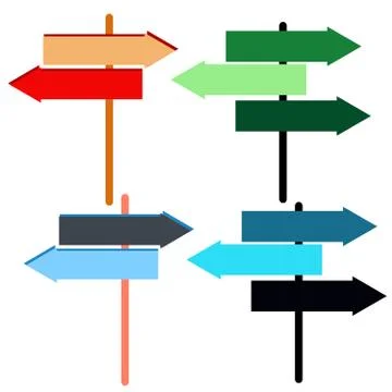 Color pointers on white background Stock Illustration