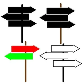 Color pointers on white background Stock Illustration