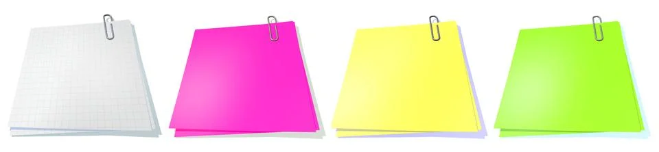 Color post it Stock Illustration