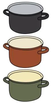 Color pots Stock Illustration