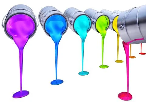 Color pots Stock Illustration