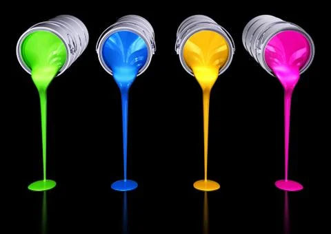 Color pots 스톡 일러스트