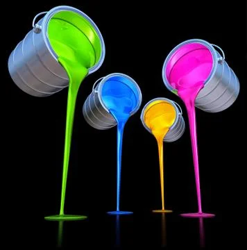 Color pots Stock Illustration