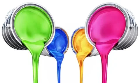 Color pots 스톡 일러스트