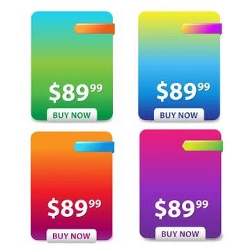 Color price table Stock Illustration
