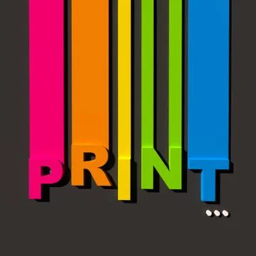 Color print Stock Illustration