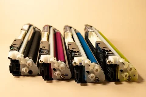 Color printer cartridges  Stock Photos