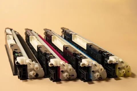 Color printer cartridges  Stock Photos