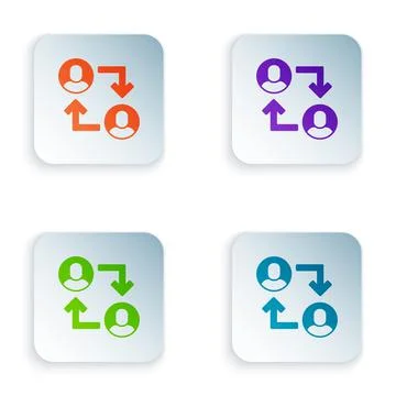 Color Project team base icon isolated on white background. Business analysis and イラスト素材