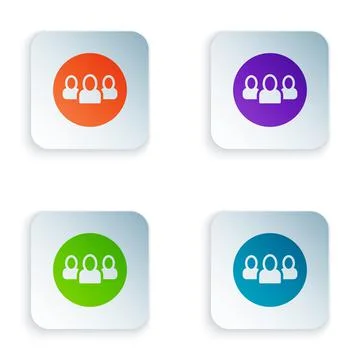 Color Project team base icon isolated on white background. Business analysis and Stock Illustration