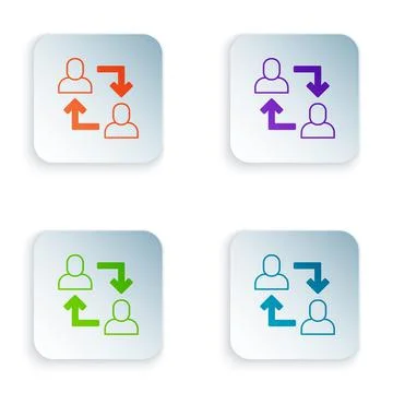 Color Project team base icon isolated on white background. Business analysis and 스톡 일러스트