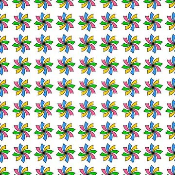 Color propeller seamless repeat pattern. background illustration Stock Illustration