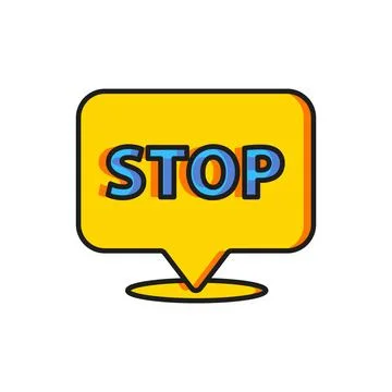 Color Protest icon isolated on white background. Meeting, protester, picket,  Stock Illustration