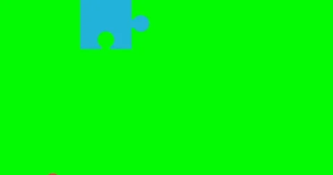 Color puzzles are put together Stock Footage 121636635