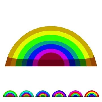 Color rainbow cartoon vector graphic Stock Illustration