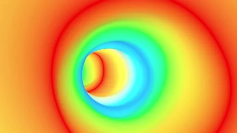 Color rainbow circle round tunnel able to loop end Stock Footage 322202012
