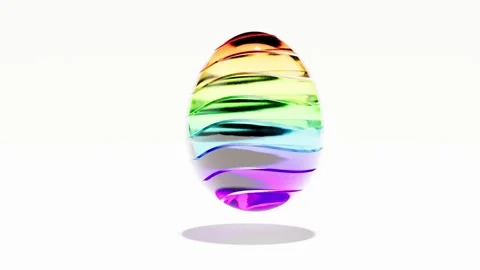 Color rainbow glass egg Easter bg able to loop endless 库存影片 331506631