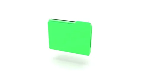 Color rainbow office folder on white bg able to loop endless Stock Footage 318461841