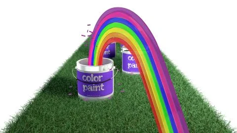 Color - Rainbow Paint CG render Stock Illustration
