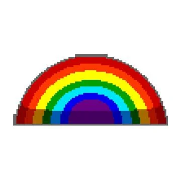 Color rainbow pixel art vector illustration Stock Illustration