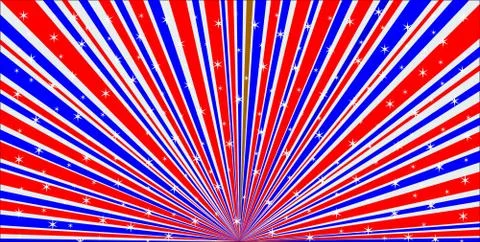 Color Rays Background With Stars Stock Illustration