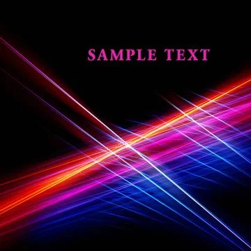 Color rays on black 库存插图