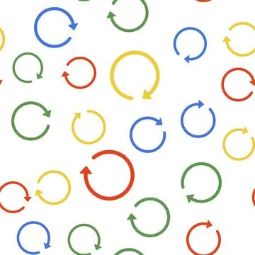 Color Refresh icon isolated seamless pattern on white background. Vector Stock Illustration