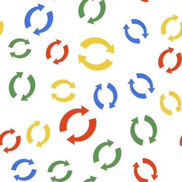 Color Refresh icon isolated seamless pattern on white background. Reload symbol Stock Illustration