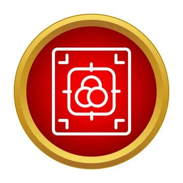 Color registration marks icon for printing calibration Stock Illustration