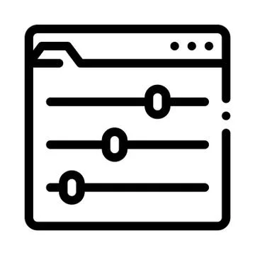 Color rgb setting icon vector outline illustration Illustration