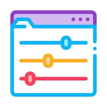 Color rgb setting icon vector outline illustration Illustrazione stock